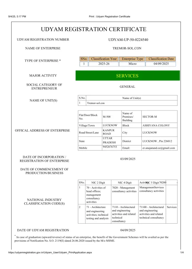 Certificate 1
